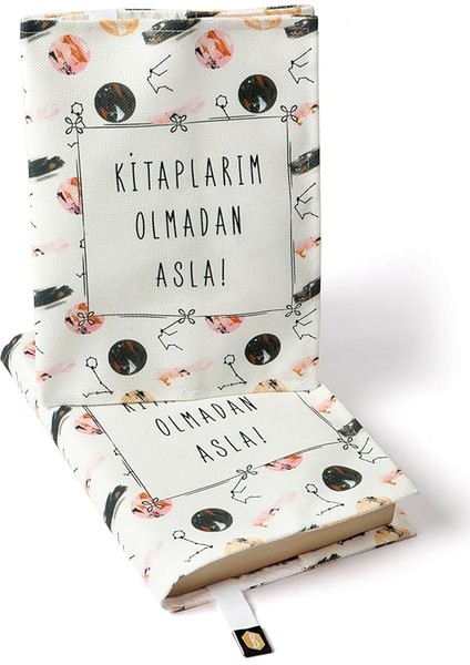 Kitap Kılıfı, Kumaş Kitap Koruyucu, Su Geçirmez, Kitap Kesesi, Kitap Çantası, Kitap Aksesuarı, Yıkanabilir, Kitapseverler Için Hediye, 21 * 31 Cm, Kitaplarım Olmadan Asla