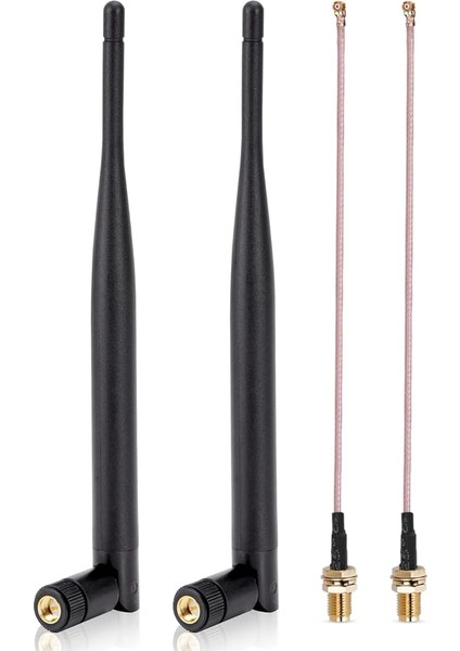 2 x Lora Omni-Directional 868 Mhz Kazanç Sma Erkek Lorawan Anten OLED Meshtastic Lora ESP32 Lora + 15 cm Ipex Uzatma