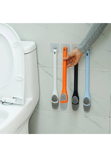 Silikon Tuvalet Klozet Detay Temizleme ve Ince Detay Fırçası 2'li Set