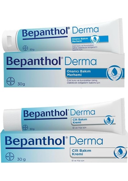 Onarıcı Bakım Merhemi 30 gr + Cilt Kremi 30 gr L Avantajlı Günlük Bakım Seti