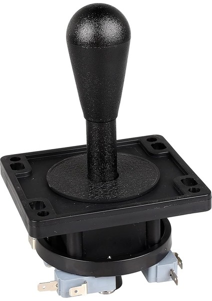 Starts Amerikan Tarzı Arcade Yarışması 2pin Joystick Siyah Değiştirilebilir 8 Yollu Çalışma, Eliptik Siyah Kol, Hassas 8 Yollu 187 "(4.8mm) Terminal