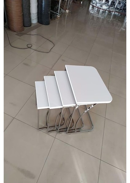 Dinç Metal Sehpa Tekerlekli C Sehpa Krom, Dörtlü, Zigon Sehpa, Servis Sehpası,yan Sehpa fiyatları