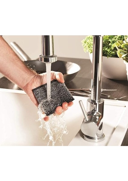 Glitzi Power Pad Inox, Ekstra Kaliteli, Pas Tutmaz, Zorlu Lekeleri Söker, 2'li Paket fırsatları