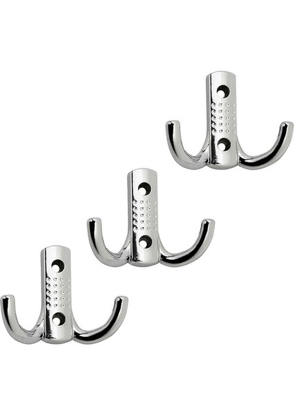 Nobel Vestiyer Duvar Askısı Dolap Elbise Banyo Askılığı Krom Askı (3 Adet)