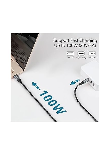 USB C - USB C Kablosu, USB Tipi C 100W 20V/5A Pd Hızlı Şarj Kablosu, E-Işaretli Çip Şarj Kablosu ve Macbook, Macbook Pro, iPad Pro 2021/MINI 6, Macbook Air, Chromebook Pixel, Samsung Galaxy Için Veri Kablosu fiyatları