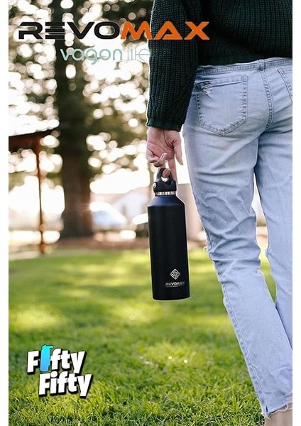 592 ml Büyük Kapasiteli Özel Kapak Sistemli 18SAAT Sıcak/36 Saat Soğuk Çelik Termos -592ML indirimleri