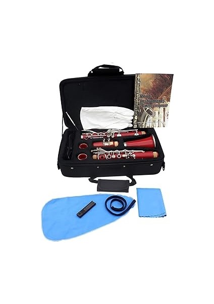 Anahtar Bb Klarnet Seti, Profesyonel Ahşap Sıkış Enstrümanı, Eldivenli Hafif Abs Tasarımı, Temizlik Bezi, Tornavida ve Reed Depolama Çantası Kolay Bakım Için (00) fiyatları