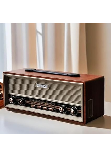 Midi Boy Retro Radyo Bluetooth Destekli Taşınabilir Radyo - Fm/am/sw Frekans, Usb/tf Kart Girişli, 2X8W Hoparlör, Şarjlı ve Kablolu Kullanım 35CM x 14CM PX-630BT (PX-630BT - Kahverengi) indirimleri