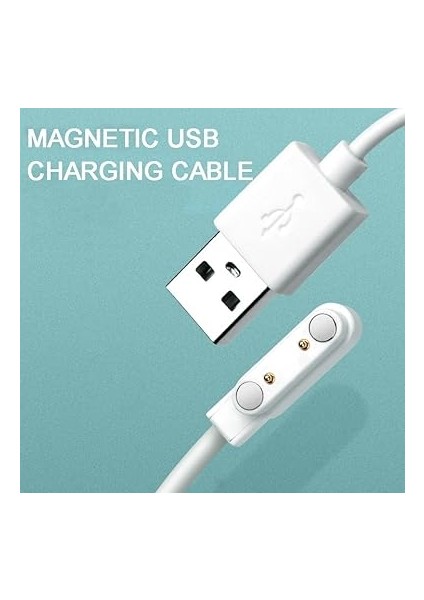 Manyetik Milkywatch Çocuk Saati Şarj Kablosu, 2.4A Hızlı Şarj, 7.62MM 2 Pim Universal, 0.6 Metre Kablo, Akım Korumalı, NRT-50104, Beyaz indirimleri