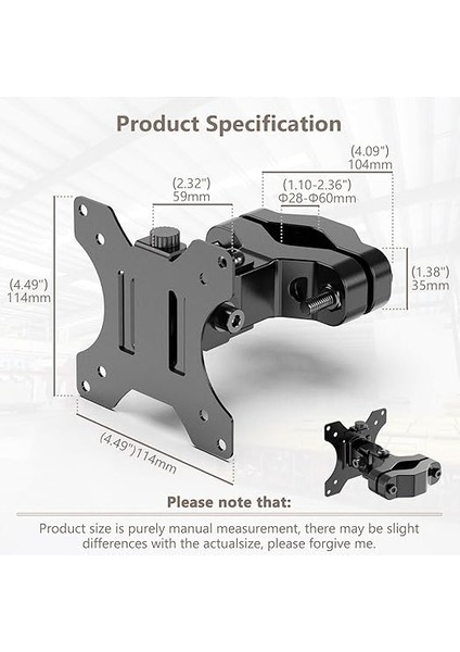17 "-32" Ekranlar Için Evrensel Braket Kutup Dağı 8kg'a Kadar Destekler, Tam Hareket Kutup Montajlı Monitör Kolu 75X75 ve 100X100MM Vesa Plakası ile Uyumlu fırsatları