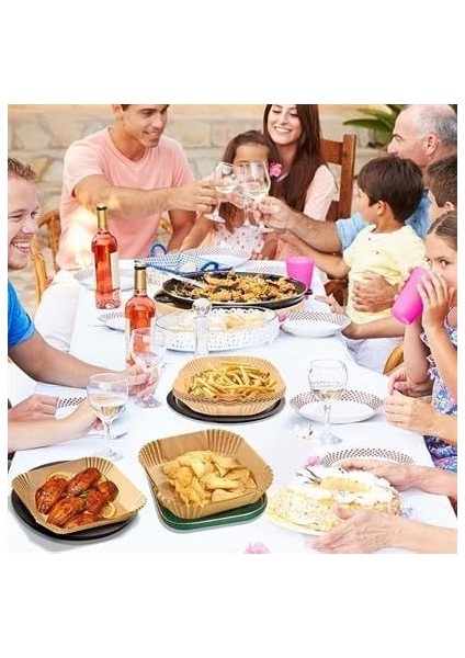 50 Adet Air Fryer Pişirme Kağıdı Tek Kullanımlık 23 cm Kare Pişirme Kağıdı Xxl fırsatları