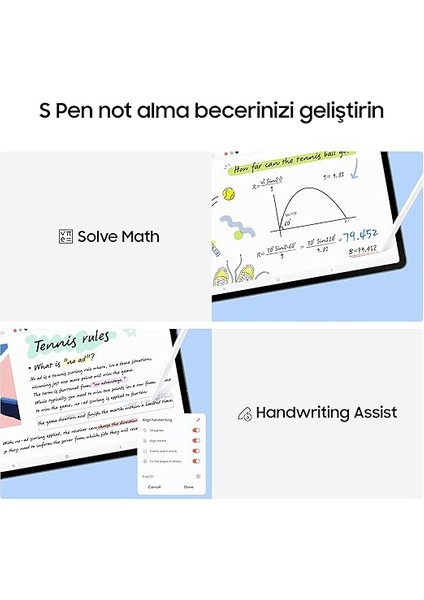 Galaxy Tab S10 Fe, Wi-Fi Android Tablet, 8gb Ram, 128GB Depolama, 10.9 Inç, 90Hz Ekran, S Pen Dahil, IP68, 8000MAH Batarya, Gri (Samsung Türkiye Garantili) modelleri