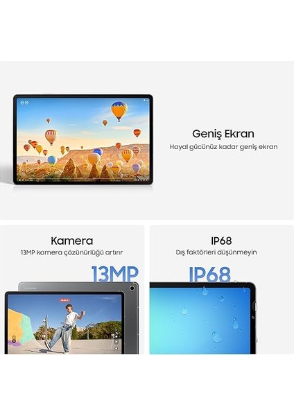 Galaxy Tab S10 Fe, Wi-Fi Android Tablet, 8gb Ram, 128GB Depolama, 10.9 Inç, 90Hz Ekran, S Pen Dahil, IP68, 8000MAH Batarya, Gri (Samsung Türkiye Garantili) fırsatları