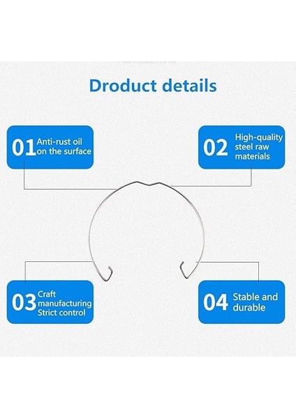 20 Adet Yaylı Halka GU10 MR16 Için Çap Downlight Tutucu Yaylı Halka Klips LED Halojen Lamba Tutucu 50 mm modelleri