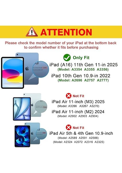 iPad 10. Nesil Için Kılıf, 2022 10,9 Inç Kalem Tutuculu, Darbeye Dayanıklı Akıllı Kılıf, Şeffaf Arka Kapak Koruyucu Kılıf, iPad 10. Nesil Lacivert ile Uyumlu fiyatları