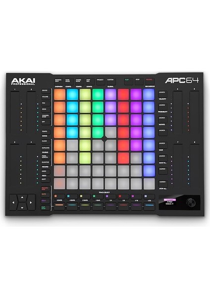Professional APC64 Ableton Mıdı Kontrol Cihazı, 8 Dokunmatik Şerit, Adım Sıralayıcı, 64 Rgb Hıza Duyarlı Pedler, Cv Kapıları, Mıdı Giriş ve Çıkış, Usb-C