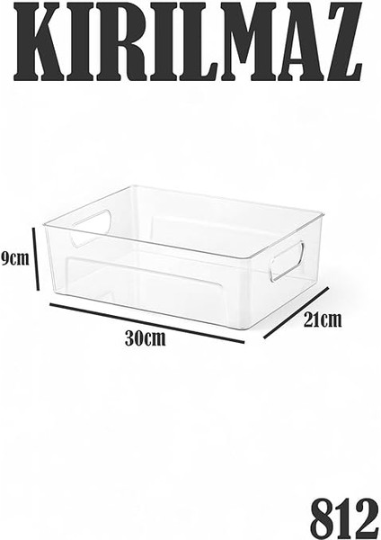 Kırılmaz Ultra Dayanıklı Buzdolabı Düzenleyici Organizer Kutu Şeffaf - 30X21X9 cm fiyatları