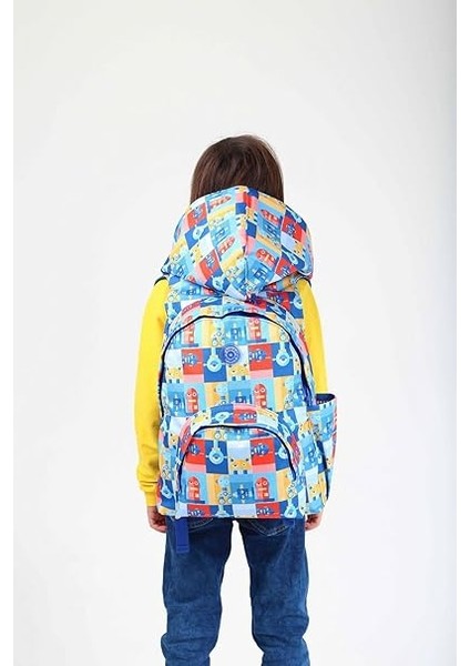 Kids Mavi Çok Renkli Robot Erkek Çocuk Okul Sırt Çantası - Yağmurluk Özellikli modelleri