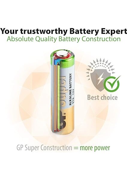 Batteries GP27A Süper Alkalin 27A/MN27 Boy Pil, 12 Volt, 5'li Kart fırsatları