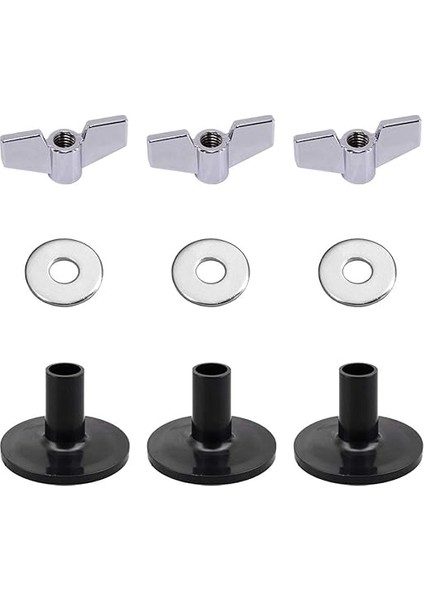 Değiştirme Aksesuarları, 17 Adet Davul Aksesuarları Set Siyah Davullar Kesin Zil Konumlandırma Için Standı Keçeleri, Güvenli Performans, Çok Yönlü Uyumluluk Sağlar, fırsatları