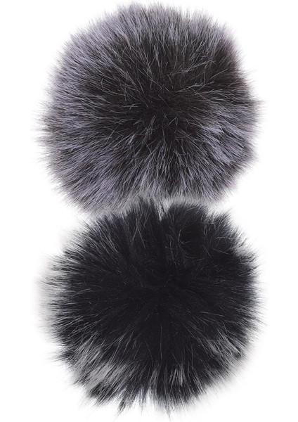 2 Adet Mikrofon Yaka Deadcat Rüzgarlığı: Yaka Mikrofon Rüzgarlığı Muff Tüylü Rüzgarlık Açık Hava Mini Klipsli Lavalier Mikrofonlar Için