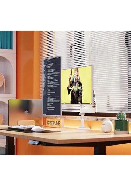 Nb H180 Çift Kol Profosyonel Amortisörlü 17"-27" Uyumlu Monitör Standı (Beyaz) indirimleri