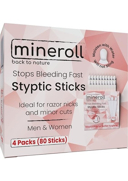 Tek Kullanımlık Çubuk Kan Taşı, Erkekler ve Kadınlar Için Ufak Jilet Kesikleri ve Manikür Pedikür Uygulamalarında Kanamayı Durdurur, 20'li 4 Paket fiyatları