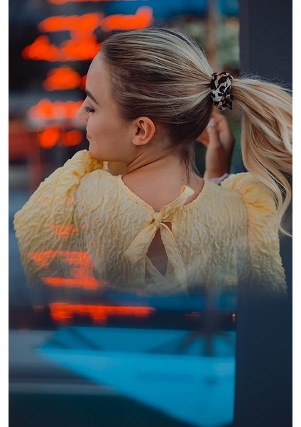 Sprunchie Saç Tokası - Purrfection - Kadife Leopar Desen modelleri