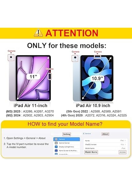 iPad Air 11" M3 (2025)/M2 (2024), iPad Air 5. Nesil (2022) / iPad Air 4. Nesil (2020) 10.9 Inç Için Hibrit Ince Kılıf - Darbeye Dayanıklı Kılıf, Şeffaf Arka Kabuk ve Kalem Tutucu, Bulutlu Mavi fiyatları