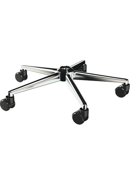 Ayak Konik Krom Tekerlekli Döner Sandalye Ayağı Oyuncu Koltuğu Ayağı