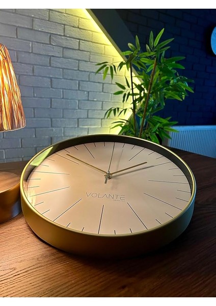 Modern Duvar Saatleri Noble Serisi 35 cm Ø Gerçek Cam Ev/ofis/mutfak/sınıf/okul Sessiz & Akar (Ltın)