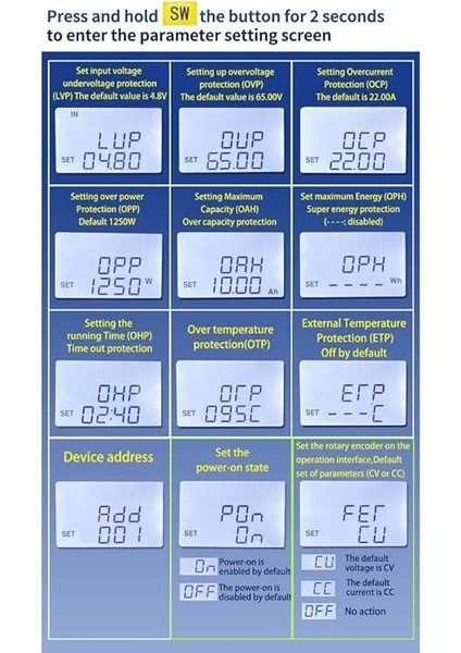 Ekran Cnc Ayarlanabilir Doğru Akım Stabilize Gerilim Güç Kaynakları Sabit Gerilim ve Sabit Akım 20A 1200W Düşürme Modülü Çok Renkli 6020L Ekran+Kablo modelleri