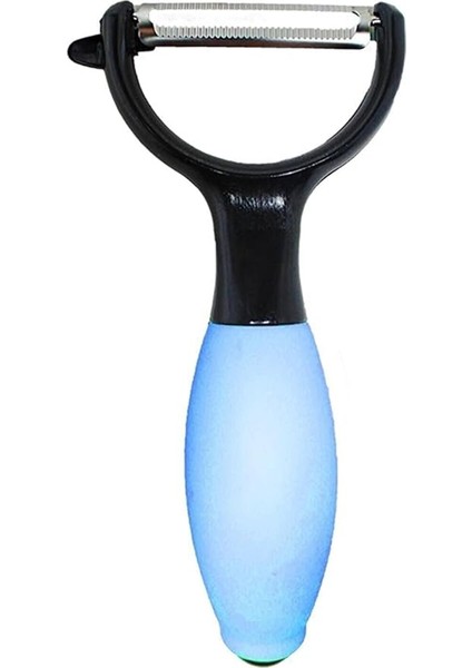 Pratik Renkli Silikon Saplı Çift Başlıklı Tombul Soyacak Çelik Meyve Sebze Soyacağı