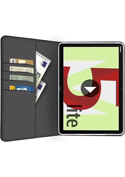 Huawei Mediapad M5 Lite Için Kılıf, Koruyucu Kılıf Tablet Çantası Stand Fonksiyonu Kapak Pu Deri [m5 Lite 10 10,1 Inç], Siyah modelleri