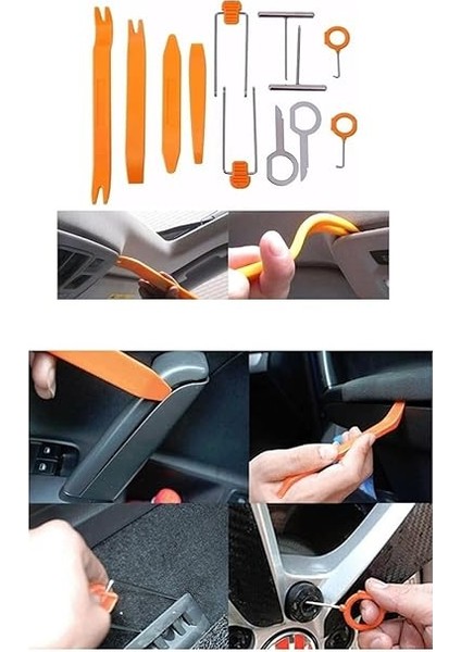 Trim Turncu Oto Torpido Teyp Kapı Sökme Takma Döşeme Aparatı 12Lİ Set fiyatları