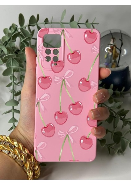 Redmi Note 11 Pro/note 12 Pro 4g Ile Uyumlu Desen Tasarımlı Yüksek Kalite Lansman Içi Kadife Kılıf (Şeker Kiraz)