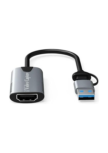 Type-C To USB 2in1 Video Capture Yakalama Kartı Uçlu HDMI To Type-C Pc Bilgisayar Video Adaptör Çevirici (Hdmı Aktarma Için Kullanılmaz) modelleri