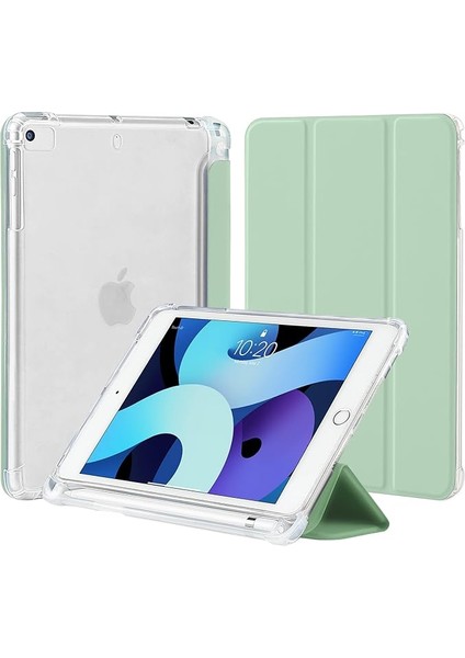 Kılıf Için iPad Mini 5.4.3.2.1 Nesil 7,9 Inç ile Pencil Tutucu, Ince Hafif Koruyucu Kılıf, Yumuşak Tpu Şeffaf Mat Arka Kabuk Kapak Için iPad Mini 7,9, Otomatik Uyku/uyanma (Nane Yeşili)