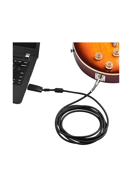 USB Gitar Ses Kablosu USB Erkek Arayüzü - 6,35 mm (1/4 Inç) Mono Elektro Gitar Bağlantı Kablosu Profesyonel Gitardan Pc'ye USB Bağlantısı Kablosu Windows/macos ile Uyumlu - Hem 44,1 Khz Hem fiyatları