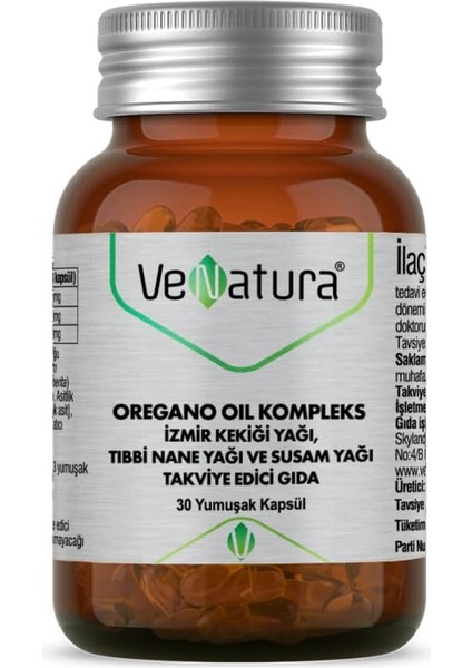 Oregano Oil Kompleks 30 Kapsül