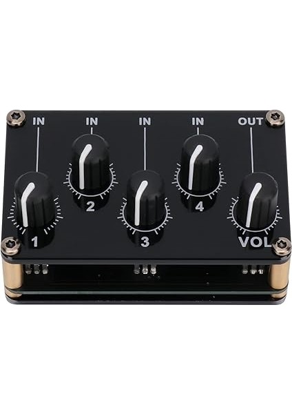 4'ü 1 Arada Pasif Mikser Modülü Mini Stereo 4 Kanallı Pasif Mikser Ses Mikseri 4 Ses Girişi - 1 Çıkış Ultra Kompakt Kayıt Stüdyosu Için Düşük Gürültü Konsol Sahne Küçük Kulüp Veya Bar indirimleri