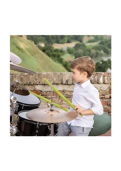 Davul Seti, 3D Hareket Algılama, Taşınabilir Elektronik Davul Seti Yeni Başlayanlar Çocuklar Yetişkinler Için Sanal Gerçeklik Teknolojisi (Green) modelleri