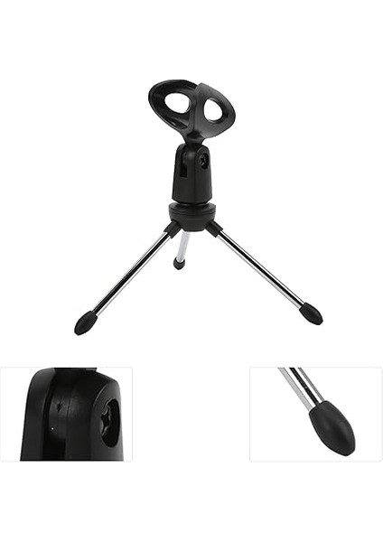 Tablo Mikrofon Standı, Sakınabilir Tasarım Masaüstü Mikrofon Stand Standı Anti Skid Pad Canlı Akış Için Klipsi ile Iyi Esneklik fiyatları