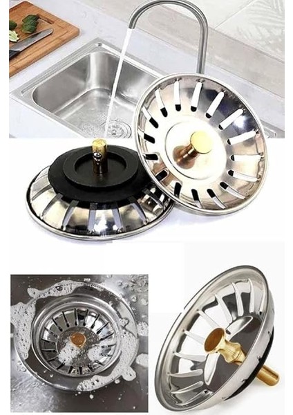 Paslanmaz Çelik Sifon Süzgeci 8 cm Lavabo Evye Süzgeci Lavabo Gider Süzgeci indirimleri