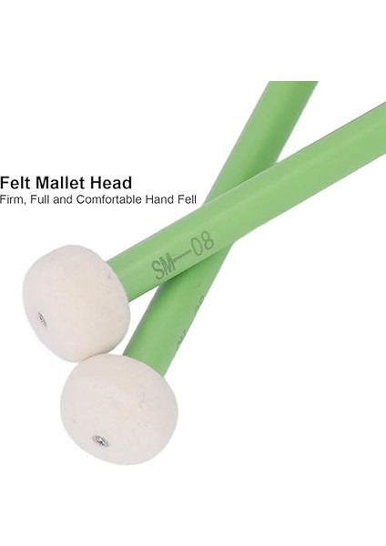 2pcs Drum Mallet Seti Akçaağaç -Gang Değil -Timpani ve Trampet Davulları Için Yumuşak Perküsyon Akçaağaç Seti 2 Için Enstrüman Aksesuarları (Green) modelleri