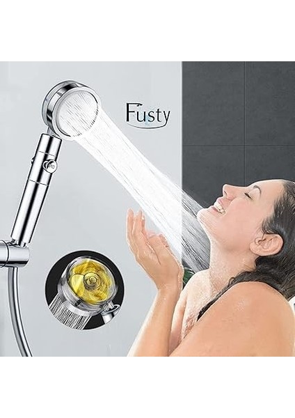Turbo Pervaneli 360 Derece Döner Start Stop Tuşlu Duş Başlığı - Masaj Etkili Yüksek Basınçlı El Duşu modelleri