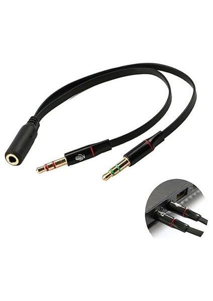 Girişli Kulaklığı Bilgisayara Bağlama, Kulaklık ve Mikrofon Ayırıcı,kulaklık Mikrofon Çevirici Ayırıcı Switch Splitter 3.5mm indirimleri
