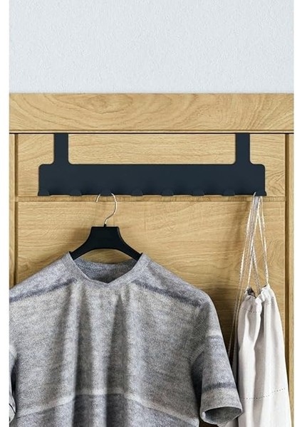 Home Metal Mat Siyah Kapı Arkası Askılık – 8 Kancalı Amerikan Tipi Organizer Askı, Banyo ve Oda Kapıları Için Pratik Askılık, Delmeden Montajlı Kapı Arkası Askı (Siyah) fırsatları