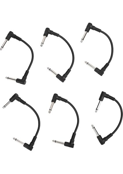 15 cm Gitar Yama Kablosu, Elektro Gitar Bas Gitar Klavye Pedalı Efektleri Amplifikatör Için Güvenli Bağlantı (Black)