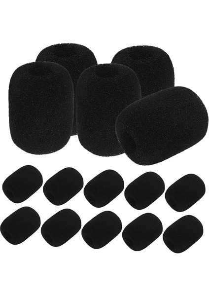 50 Adet Mini Mikrofon Kılıfı: Gürültü Azaltma Için Köpük Mikrofon Rüzgarlığı Standart Küçük Boy Yaka Kulaklıklı Yaka Mikrofonu